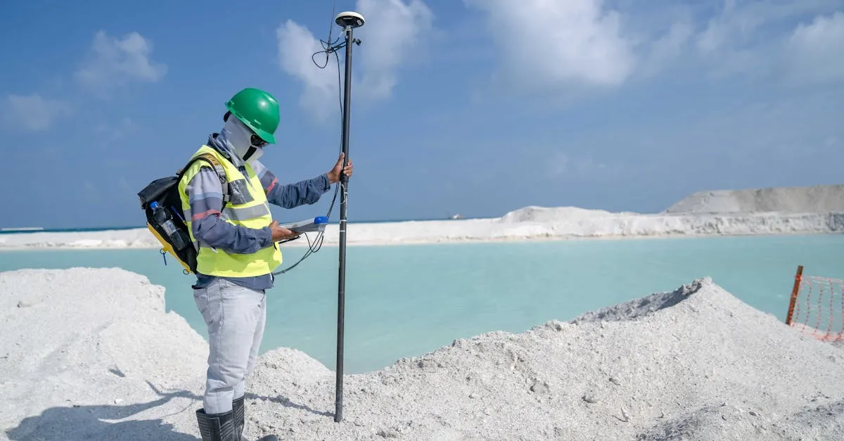 drone surveying equipment in field
